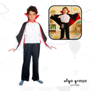 DISFRAZ HALLOWEEN VAMPIRO CON DIENTES TALLE 1 art.CAD1445