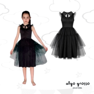 DISFRAZ HALLOWEEN VESTIDO GOTICO NEGRO TALLE 1 art.CAD1448