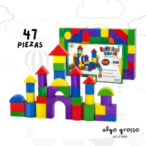 BLOQUES APILABLES COLOR GOMA EVA 47 PIEZAS art.ANCB0047