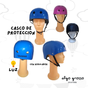 CASCO PROTECTOR AJUSTABLE CON LUZ 48/52CM art.AN28970