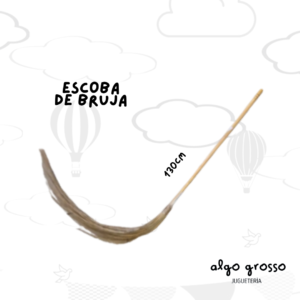 HALLOWEEN ESCOBA DE BRUJA DE PAJA DE 130CM