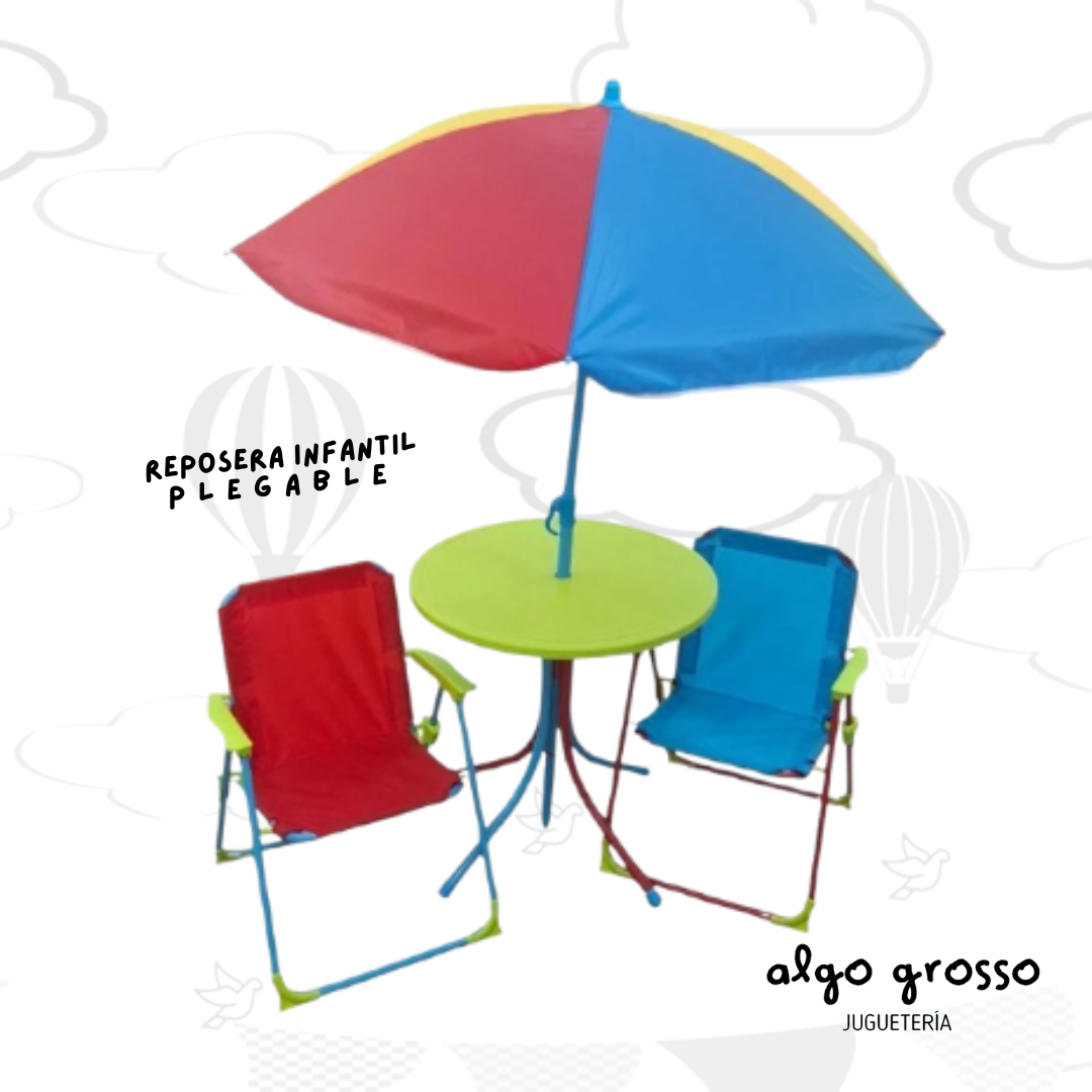SET PLAYERO 2 REPOSERAS + MESA Y SOMBRILLA art.H14B