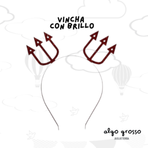 HALLOWEEN VINCHA TRIDENTE CON BRILLO art.121